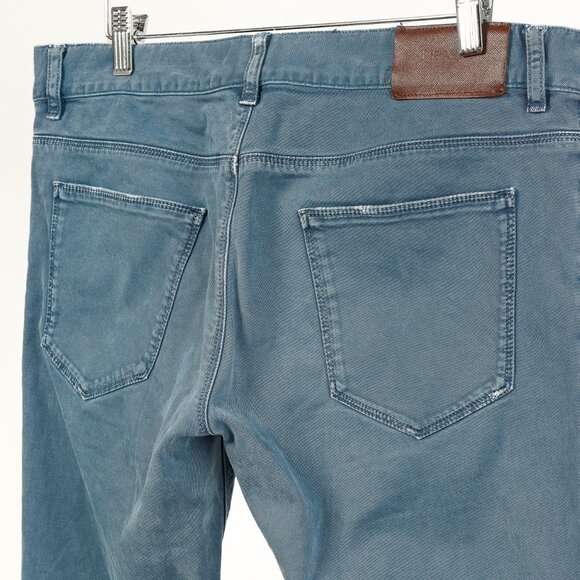 Prada Blue Cotton-Twill Straight-Leg Jeans - Picture 8 of 16